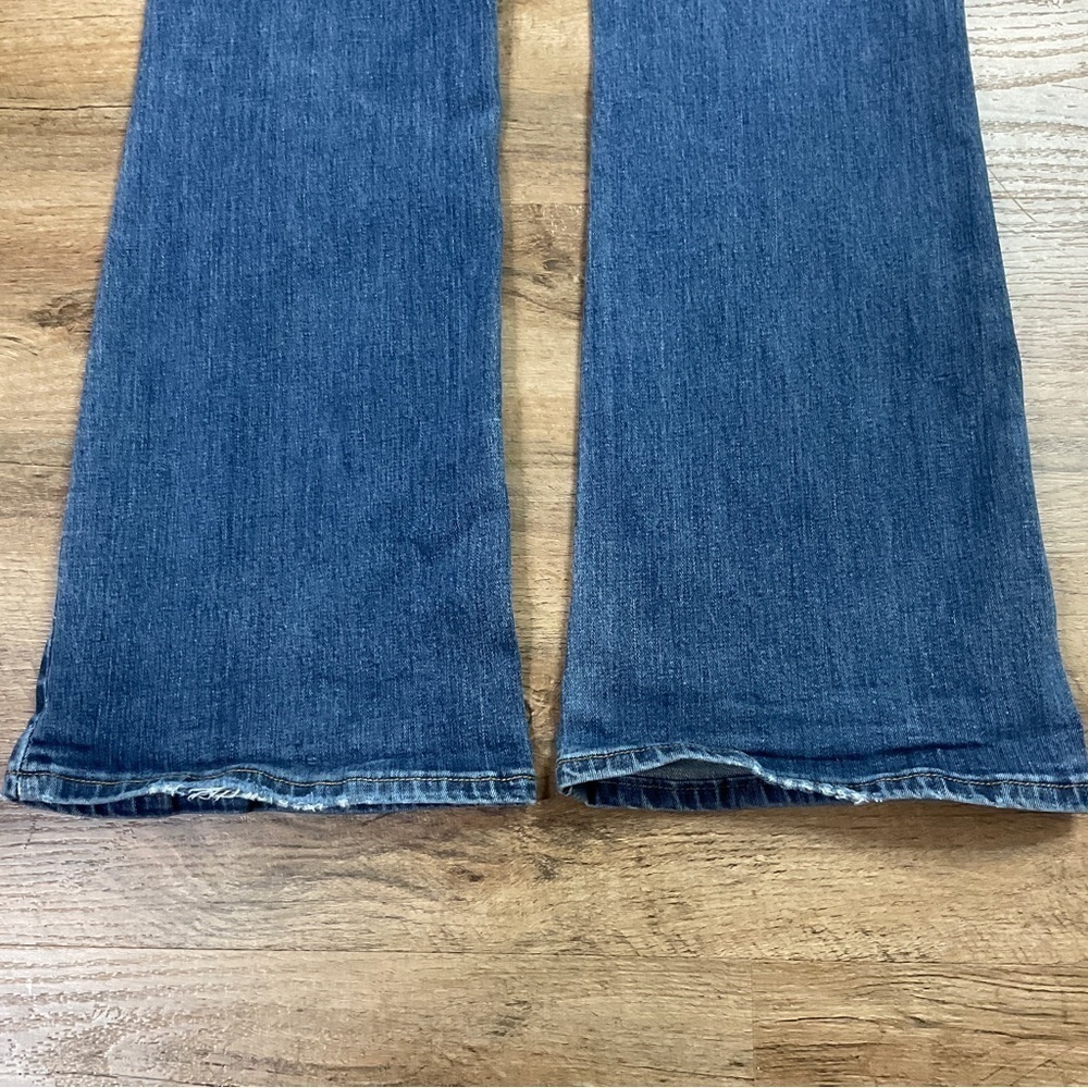 Calvin Klein Jeans Women’s Size 8 Flare Leg High Mid Rise Stretchy Blue - Picture 5 of 16